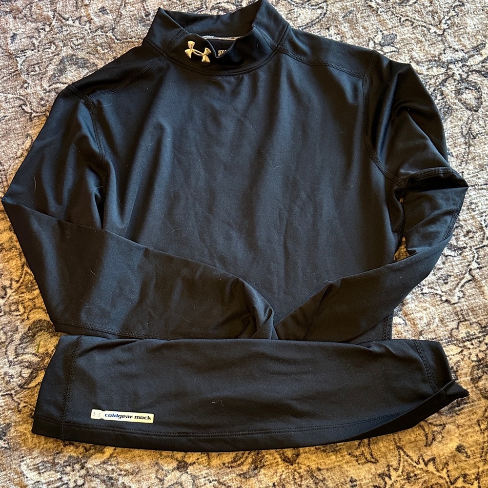 Under Armour Black Mock Neck Long Sleeve Shirt